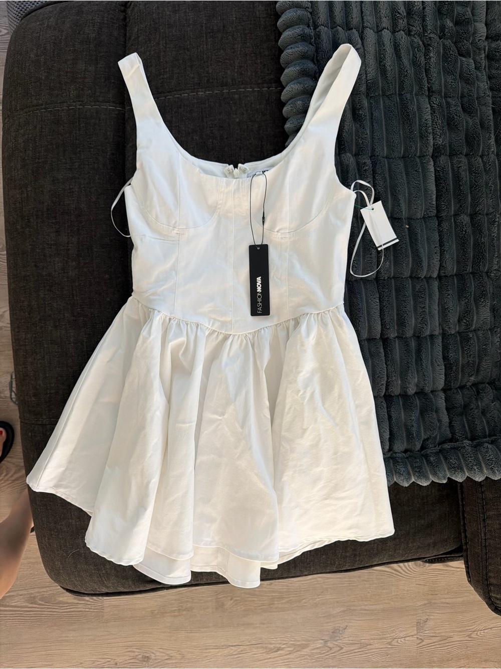Fashion Nova White Sleeveless Mini Dress